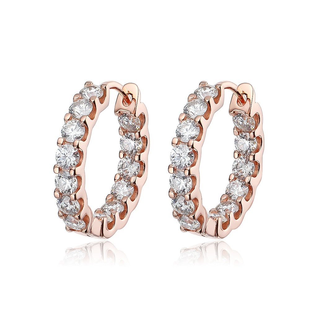 No.3[Lover] 2.6CT Real Moissanite Earrings with 925 Sterling Silver&18k Plated