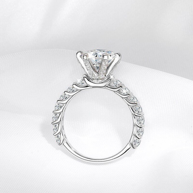 No.29[Blossom] Real Moissanite Ring with 925 Sterling Silver