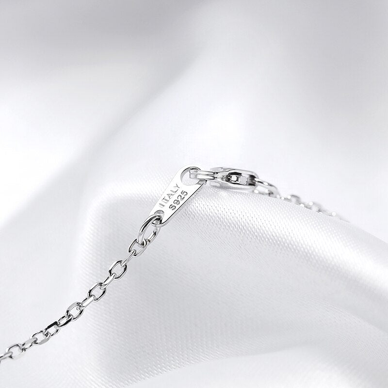 No.28[Rainy] Real 0.1CT Moissanite Necklace with 925 Sterling Silver/Gold