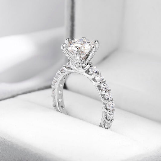 No.29[Blossom] Real Moissanite Ring with 925 Sterling Silver