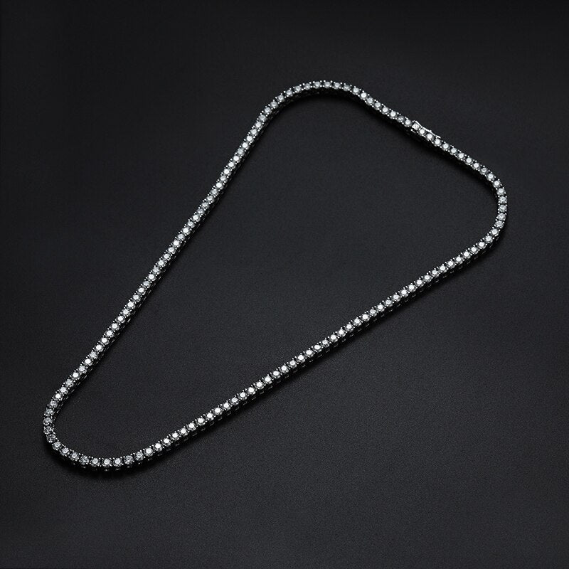 No.25[Destiny] Real Moissanite Tennis Necklace with 925 Sterling Silver