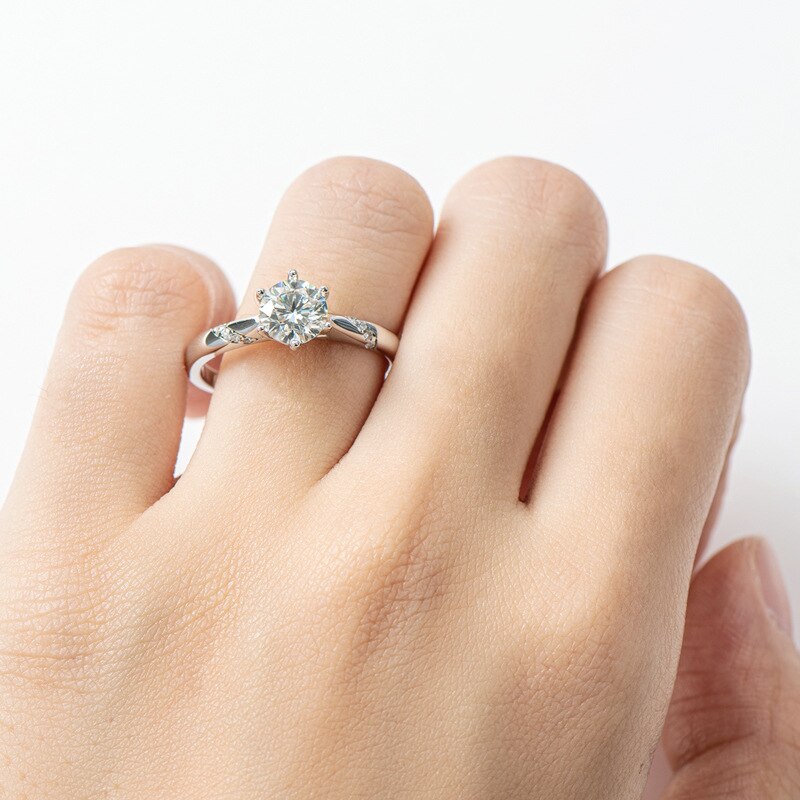 No.9[Cici] Real Moissanite Rings with 925 Sterling Silver