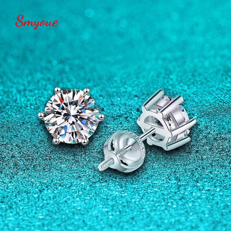 No.17[Legend Studs] Real MoissaniteEarrings with 925 Sterling Silver