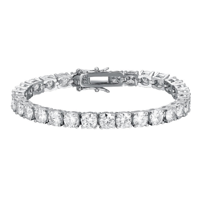 No.26[Hope] Real Black Moissanite Tennis Bracelet with 925 Sterling Silver