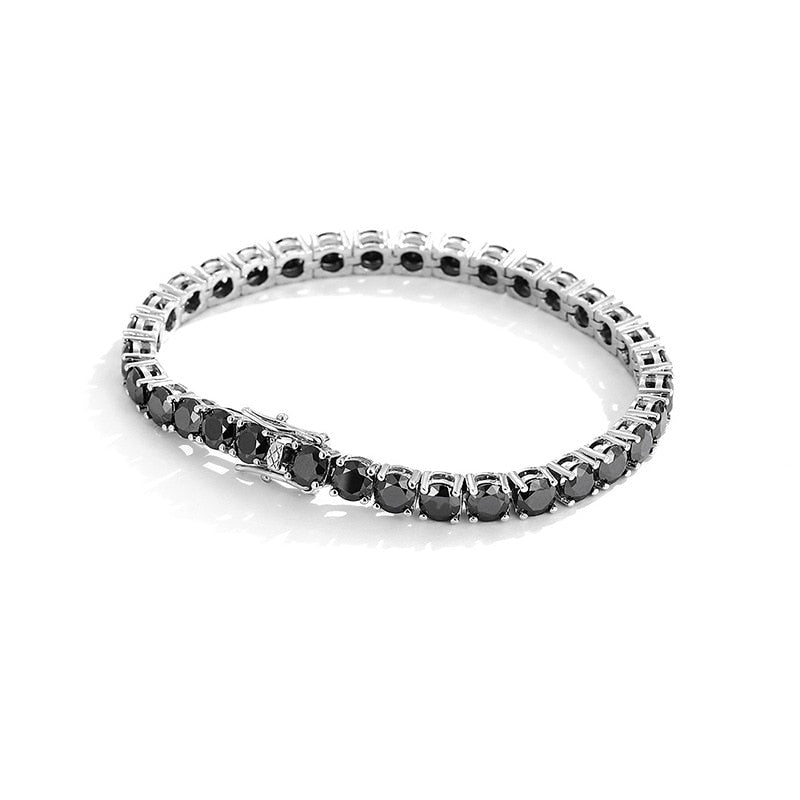 No.26[Hope] Real Black Moissanite Tennis Bracelet with 925 Sterling Silver