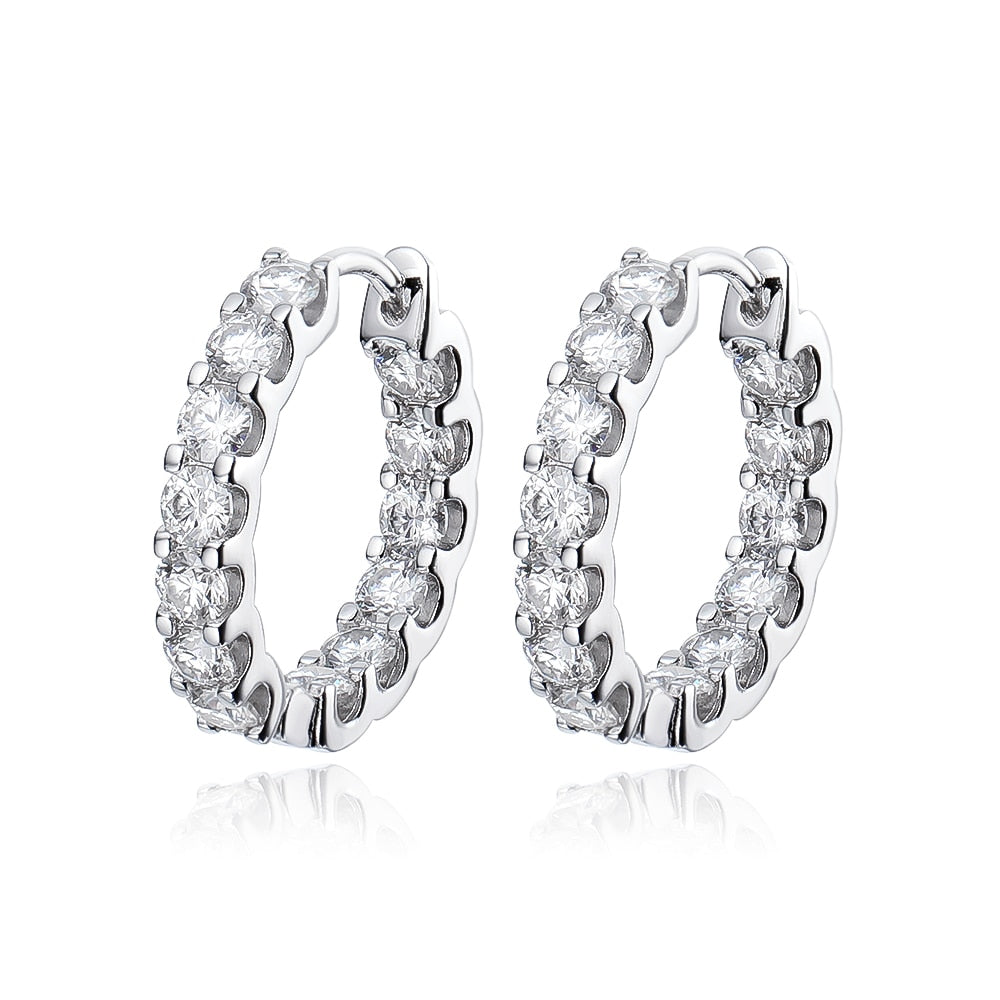 No.3[Lover] 2.6CT Real Moissanite Earrings with 925 Sterling Silver&18k Plated