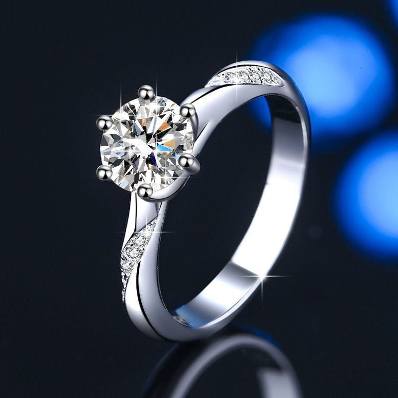 No.9[Cici] Real Moissanite Rings with 925 Sterling Silver