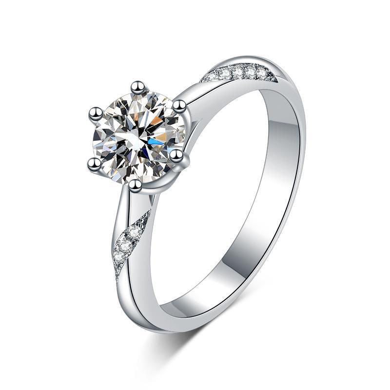 No.9[Cici] Real Moissanite Rings with 925 Sterling Silver