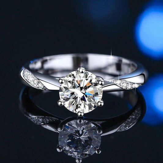 No.9[Cici] Real Moissanite Rings with 925 Sterling Silver
