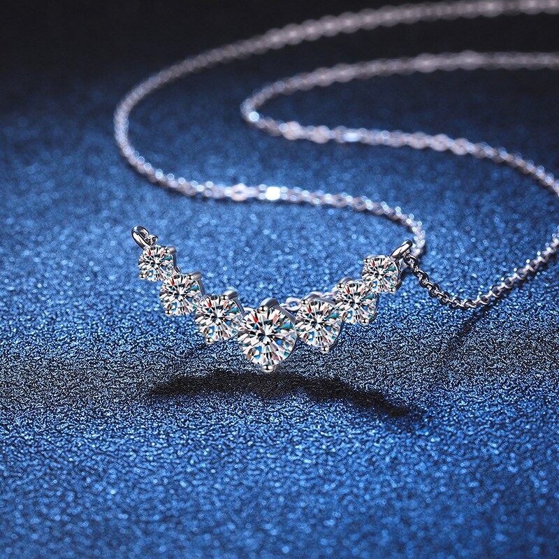 No.15[Queen] Real Moissanite Necklace with 925 Sterling Silver