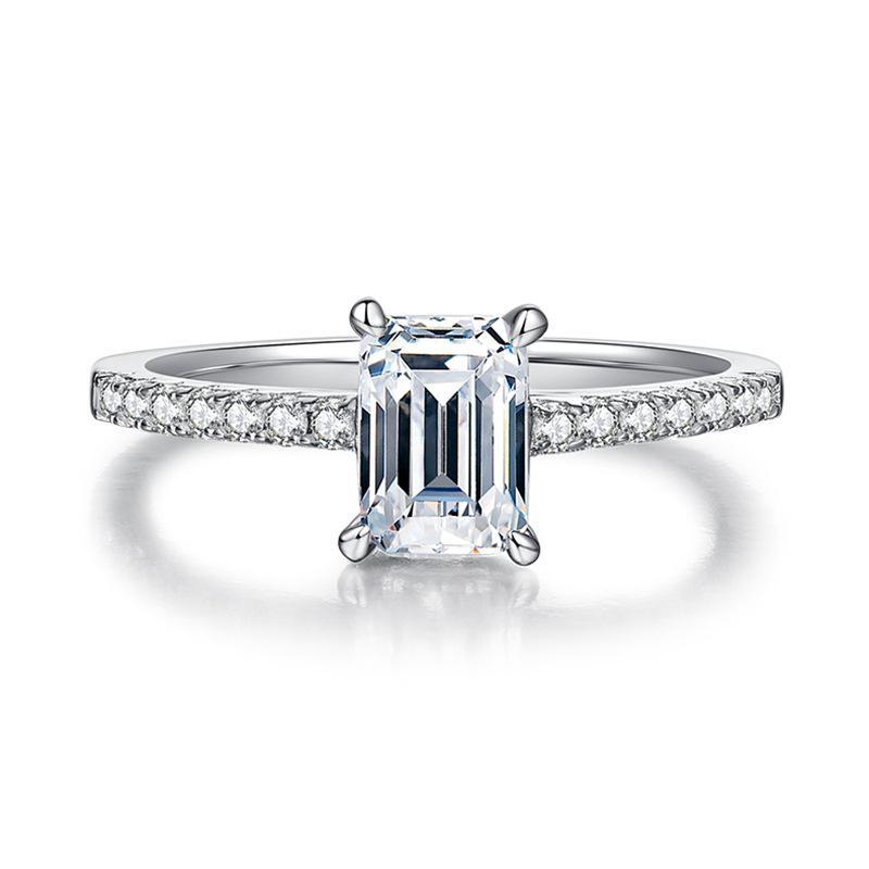 No.8[Sugar] Real Moissanite Ring with 925 Sterling Silver