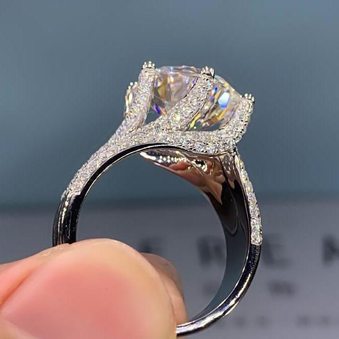 No.10[Jasmin] Real Moissanite Rings with 925 Sterling Silver