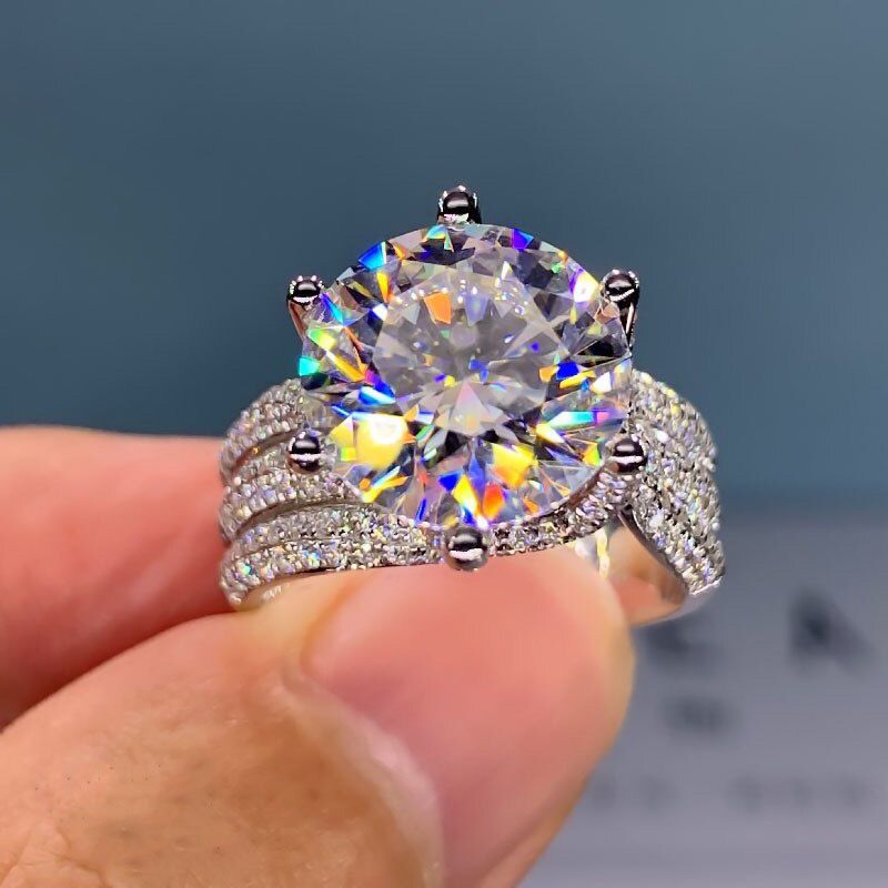 No.10[Jasmin] Real Moissanite Rings with 925 Sterling Silver