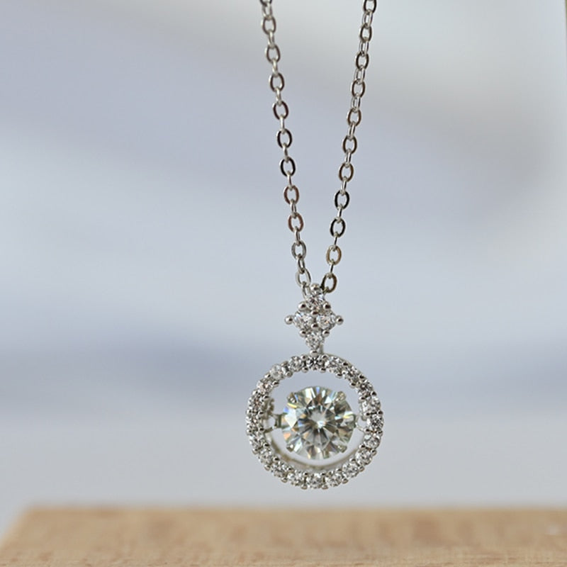 No.5[Sunshine] Real Moissanite Necklace with 925 Sterling Silver
