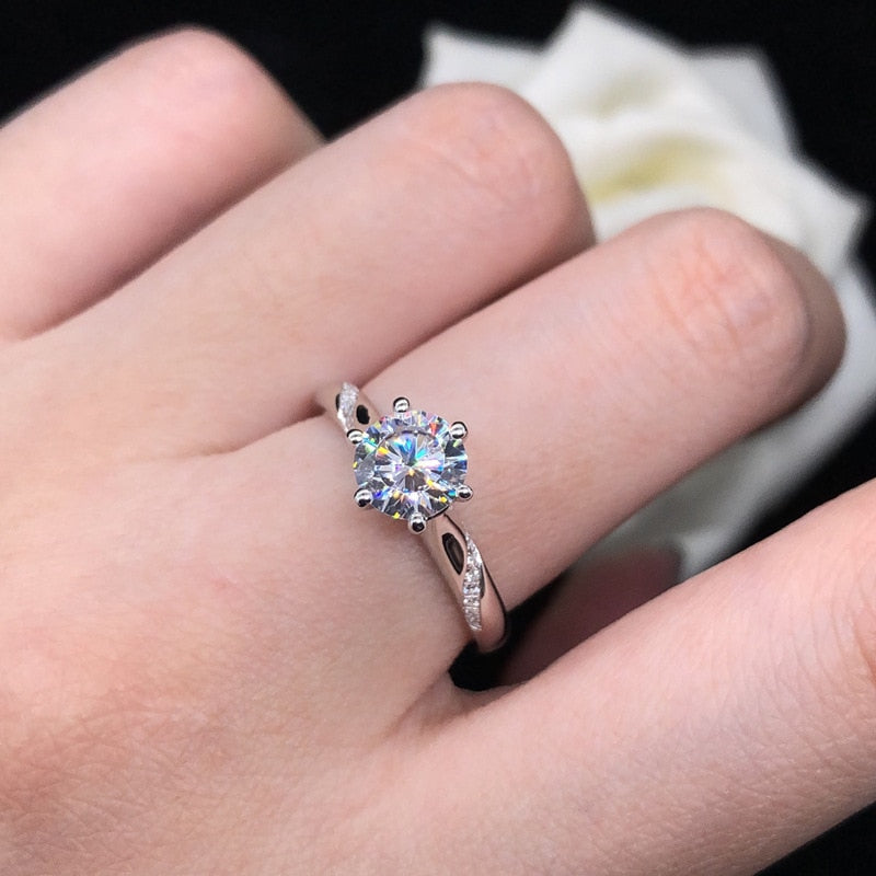 No.9[Cici] Real Moissanite Rings with 925 Sterling Silver
