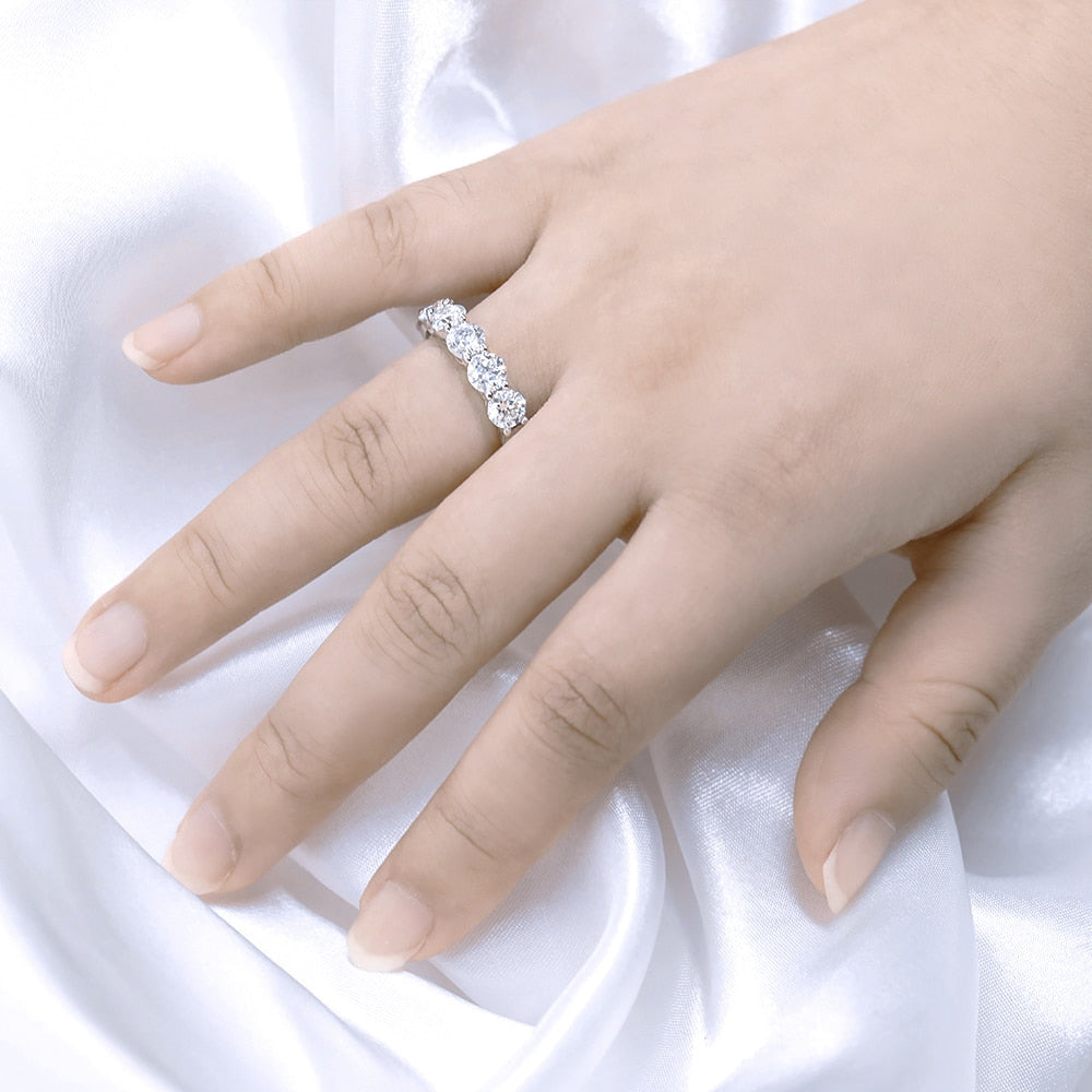 No.19[Cosmos] Real Moissanite Ring with 925 Sterling Silver