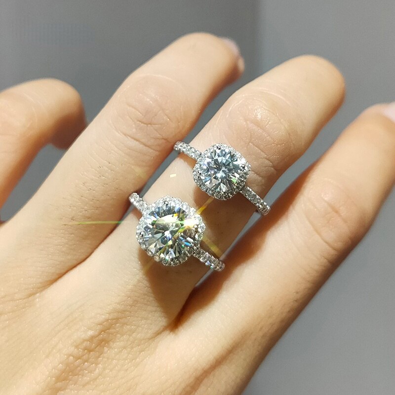 No.24[Moon] Real Moissanite Ring with 925 Sterling Silver