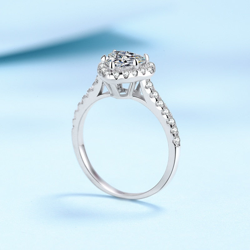 No.11[Love] Real Moissanite Rings with 925 Sterling Silver