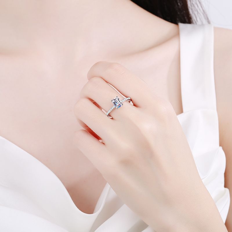 No.8[Sugar] Real Moissanite Ring with 925 Sterling Silver