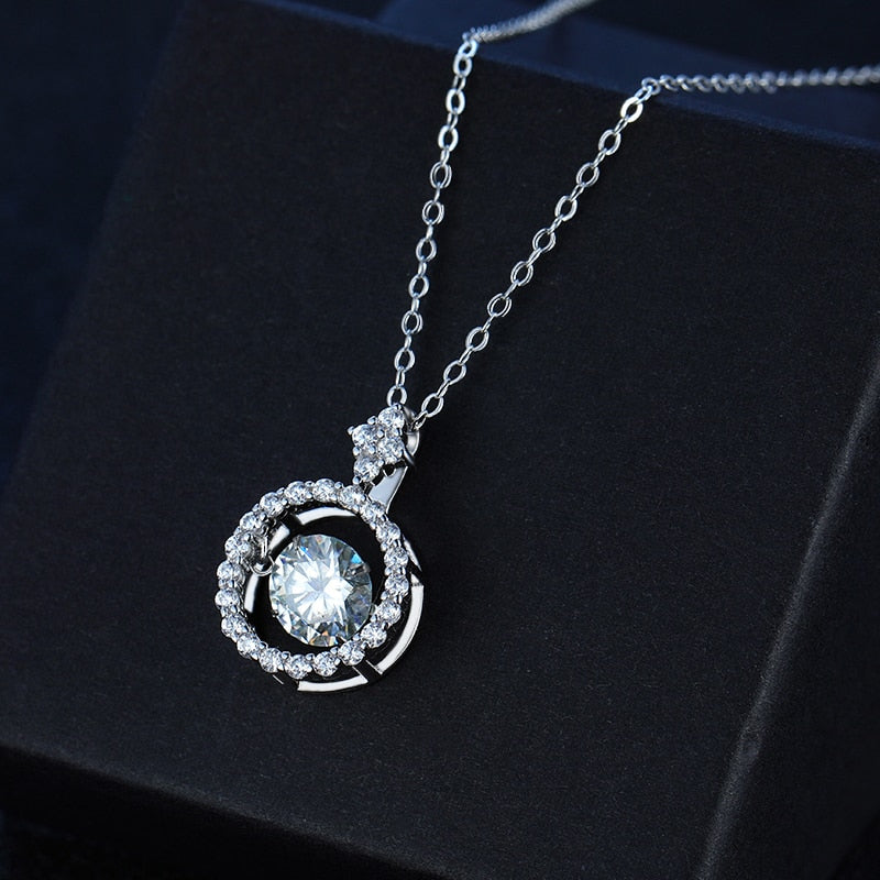 No.5[Sunshine] Real Moissanite Necklace with 925 Sterling Silver