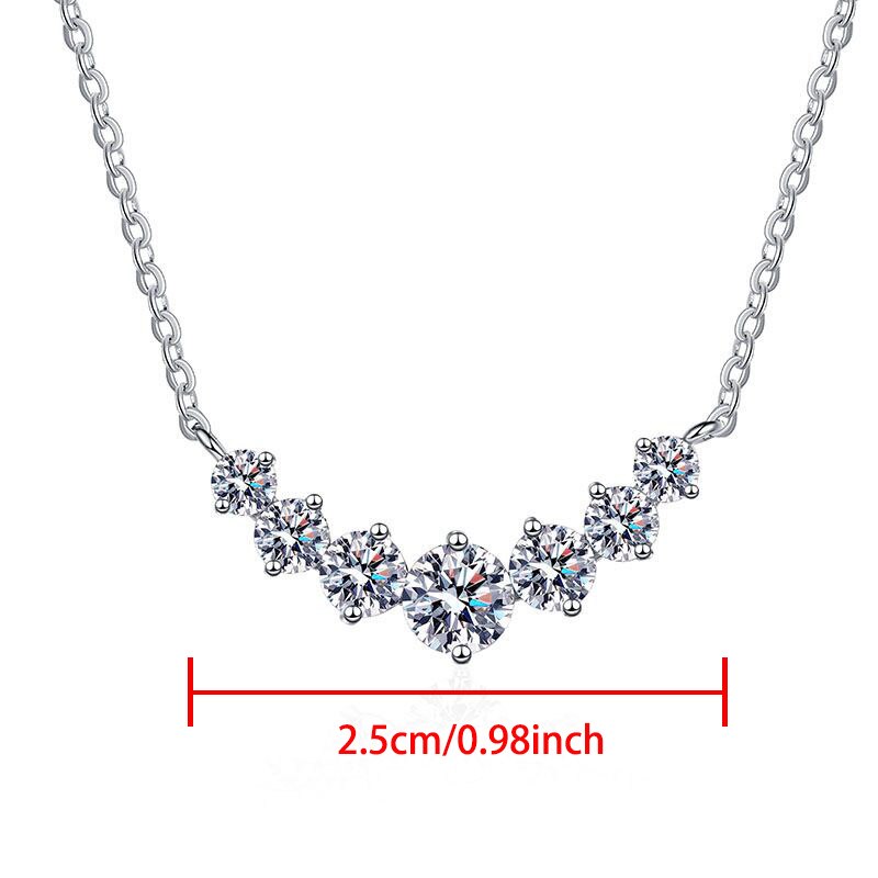No.15[Queen] Real Moissanite Necklace with 925 Sterling Silver