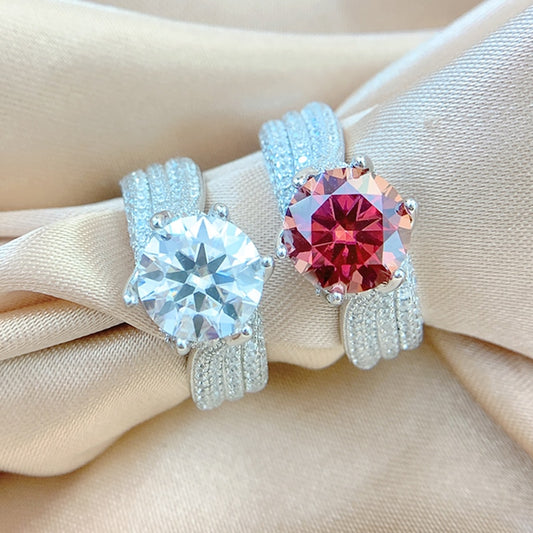 No.10[Jasmin] Real Moissanite Rings with 925 Sterling Silver