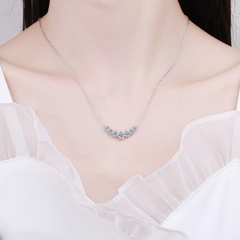 No.15[Queen] Real Moissanite Necklace with 925 Sterling Silver
