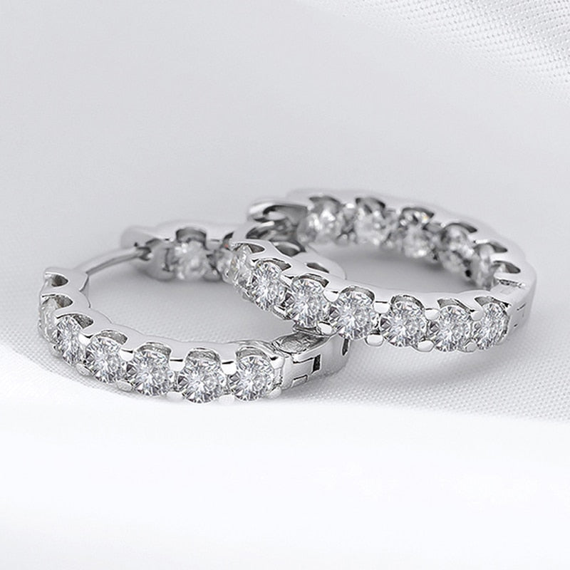 No.3[Lover] 2.6CT Real Moissanite Earrings with 925 Sterling Silver&18k Plated