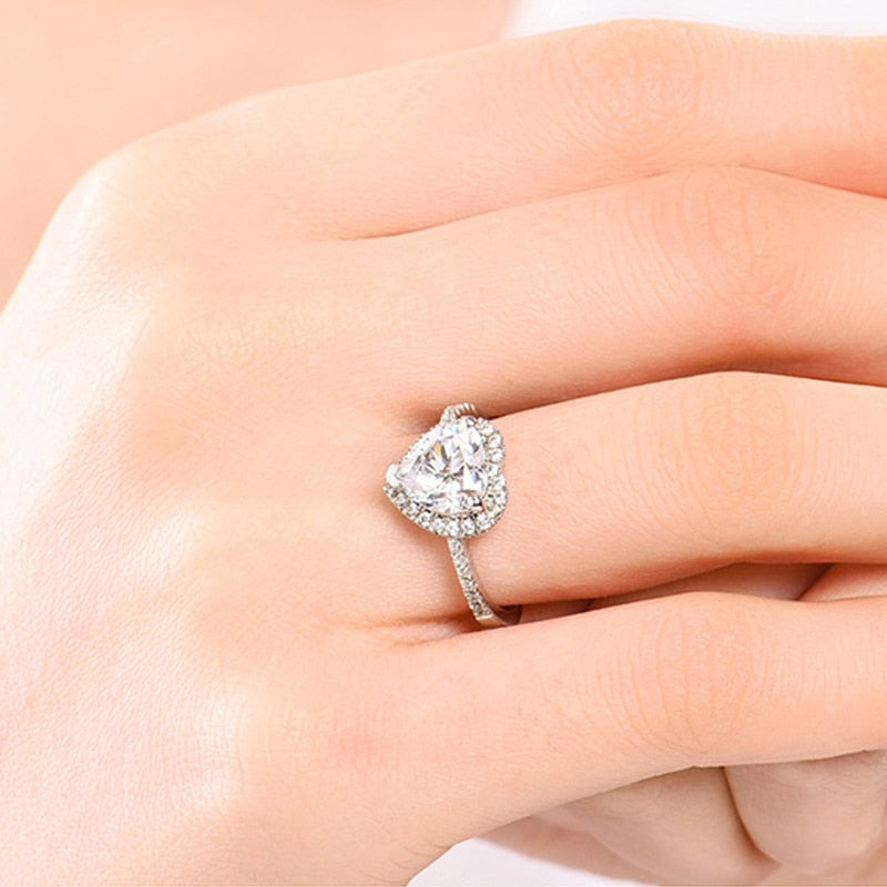 No.11[Love] Real Moissanite Rings with 925 Sterling Silver