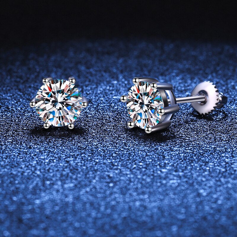 No.17[Legend Studs] Real MoissaniteEarrings with 925 Sterling Silver