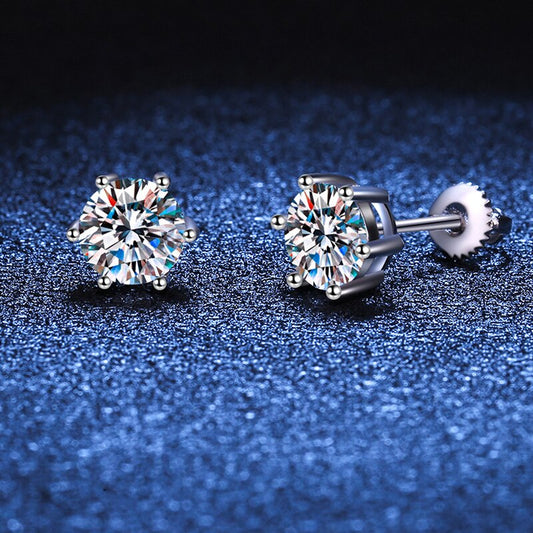 No.17[Legend Studs] Real MoissaniteEarrings with 925 Sterling Silver