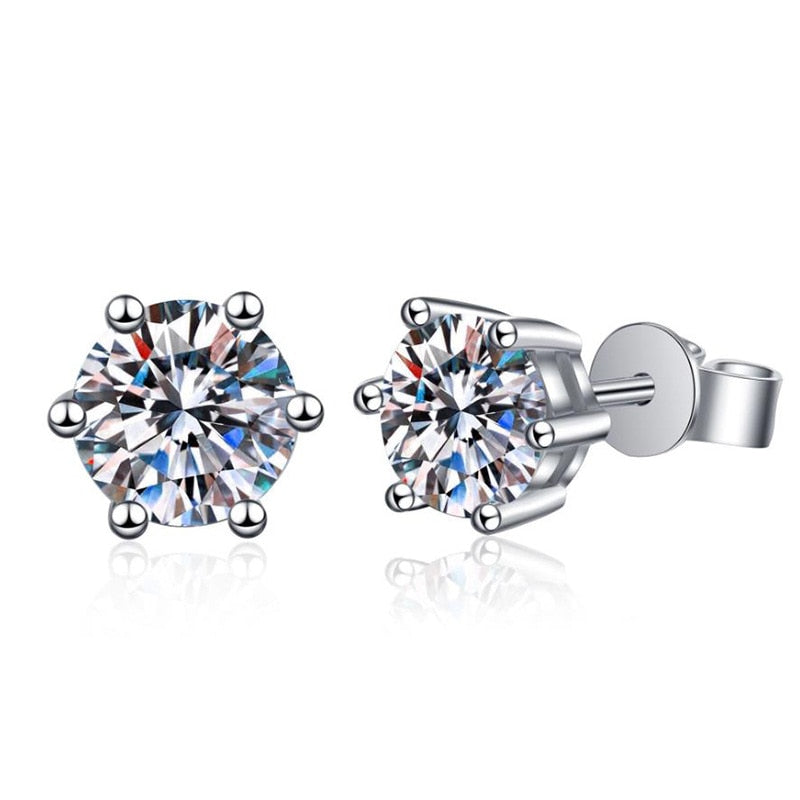 No.17[Legend Studs] Real MoissaniteEarrings with 925 Sterling Silver