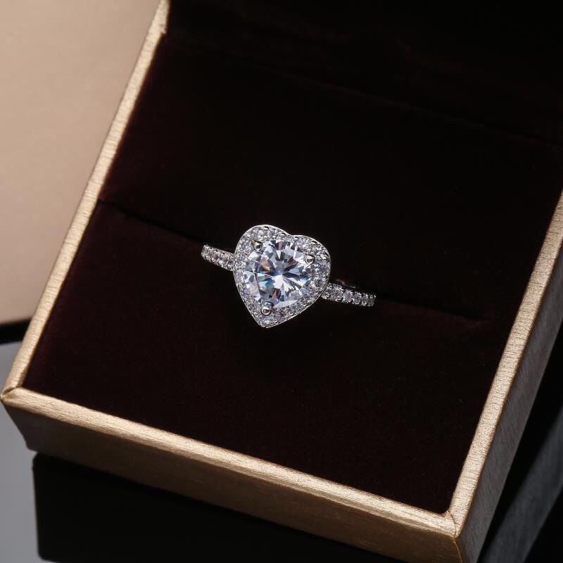 No.11[Love] Real Moissanite Rings with 925 Sterling Silver