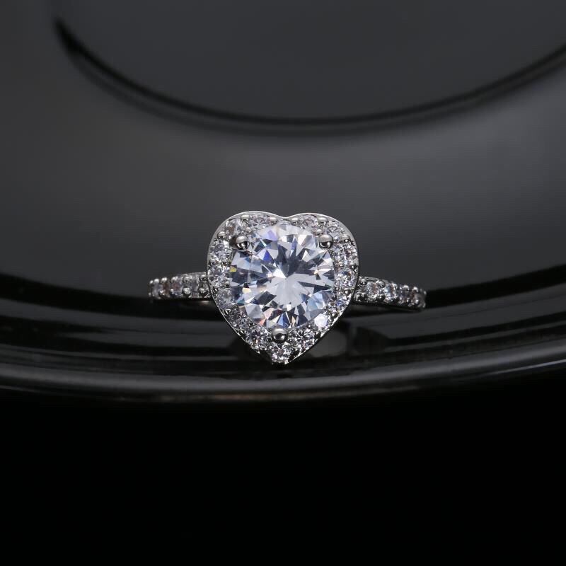 No.11[Love] Real Moissanite Rings with 925 Sterling Silver